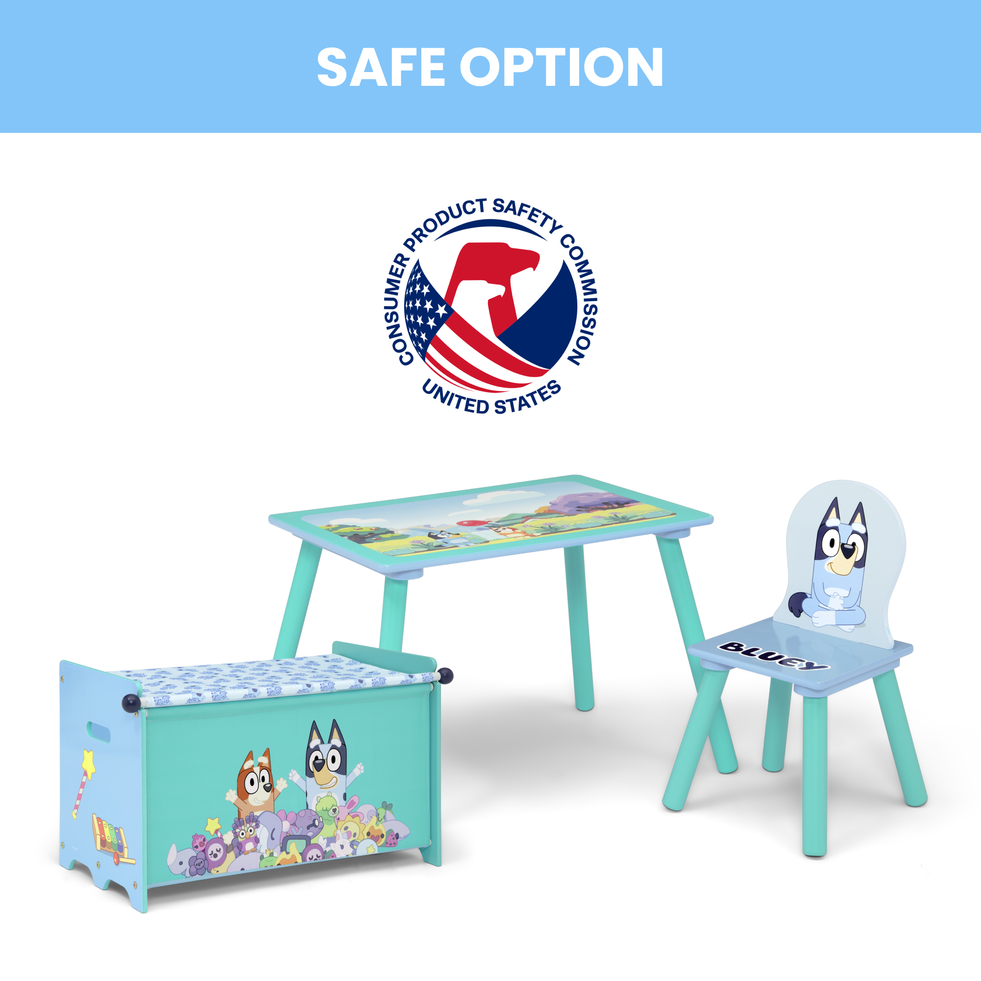 Bluey 3-Piece Toddler Playroom Set | Delta Children